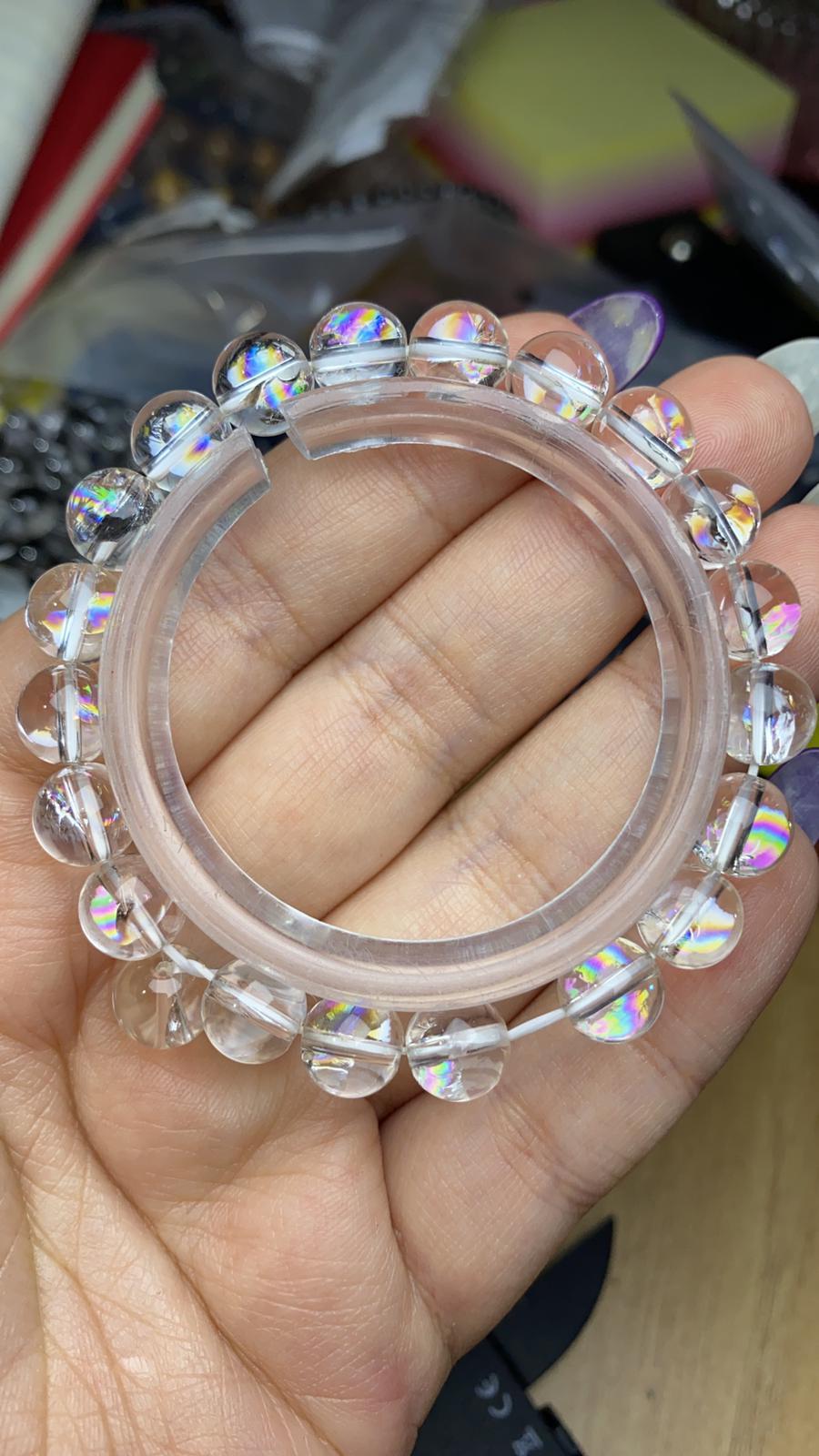 高質白水晶彩虹