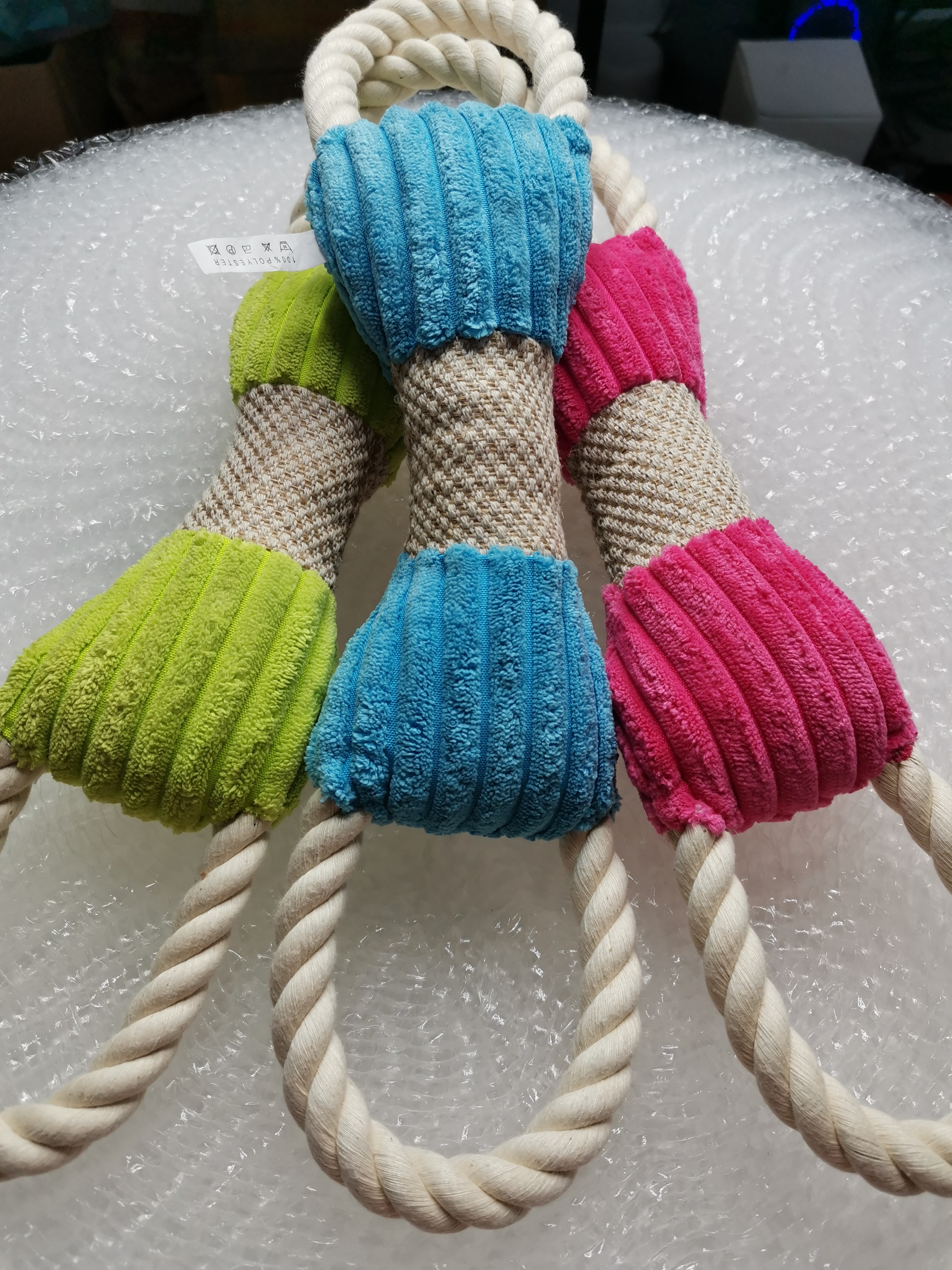 双结大棉绳发声玩具