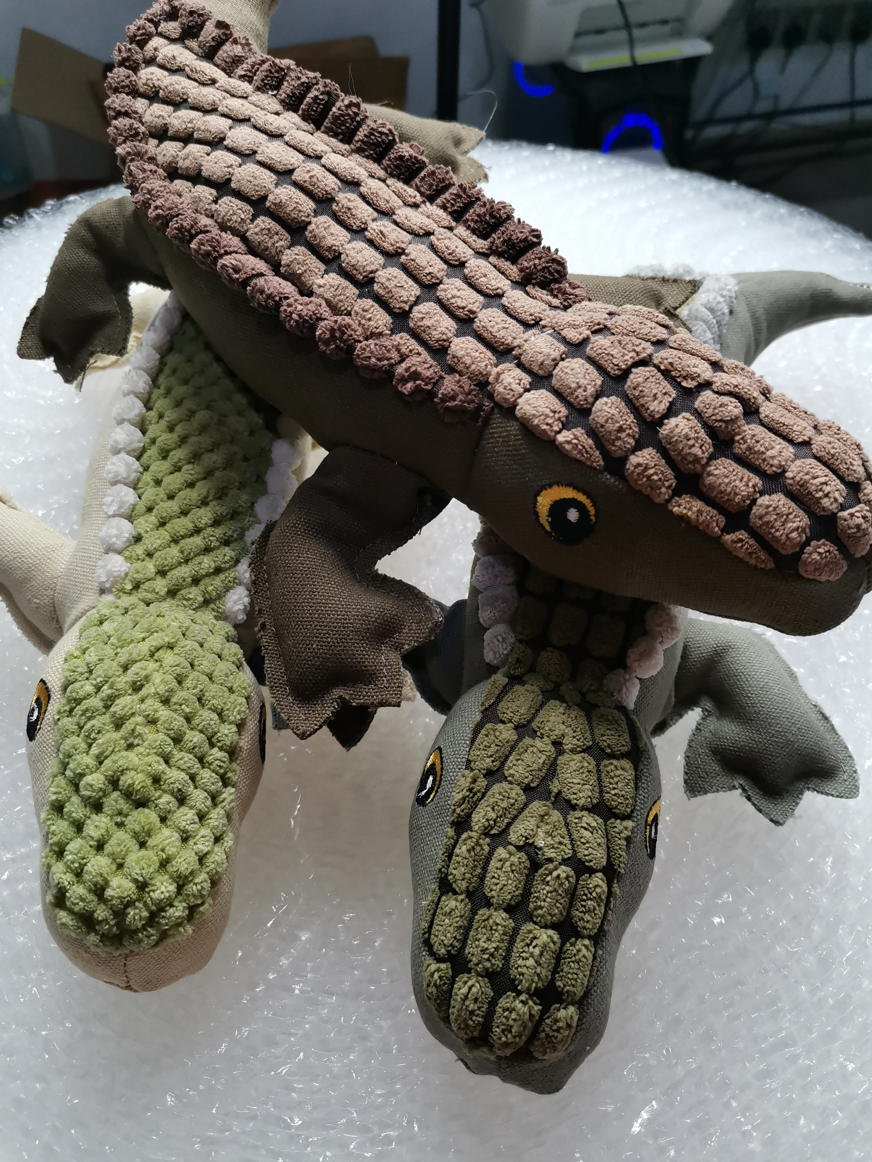 仿真蜥蜴造型磨牙发声玩具 3色