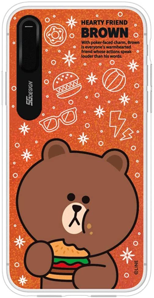 iPhone Xr Line Friends Basic Brown Hamburger Light Up Case