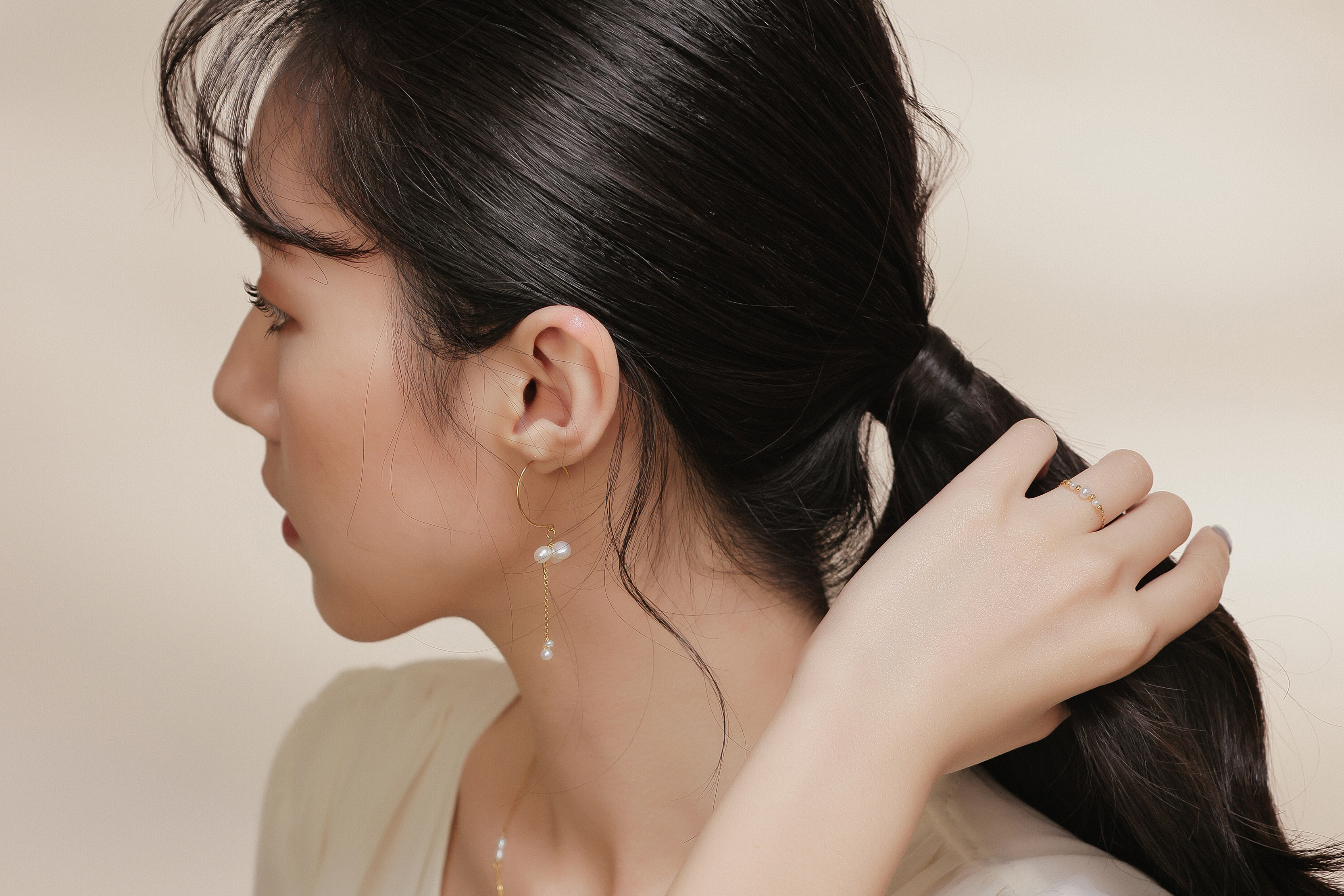 悄悄細語 寶石鍊戒｜Miestilo Jewelry設計師輕珠寶品牌｜舒飾質感每一刻