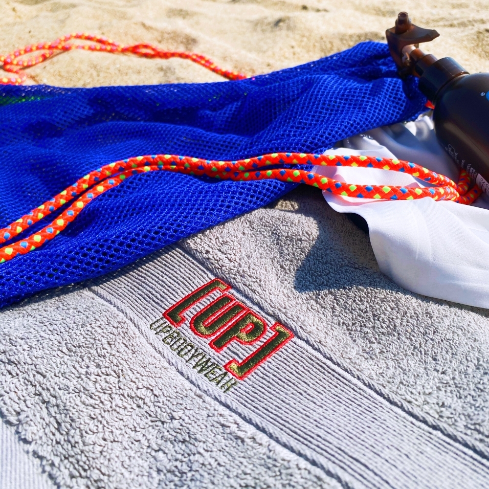 100% 純綿運動毛巾 - 淺灰綠