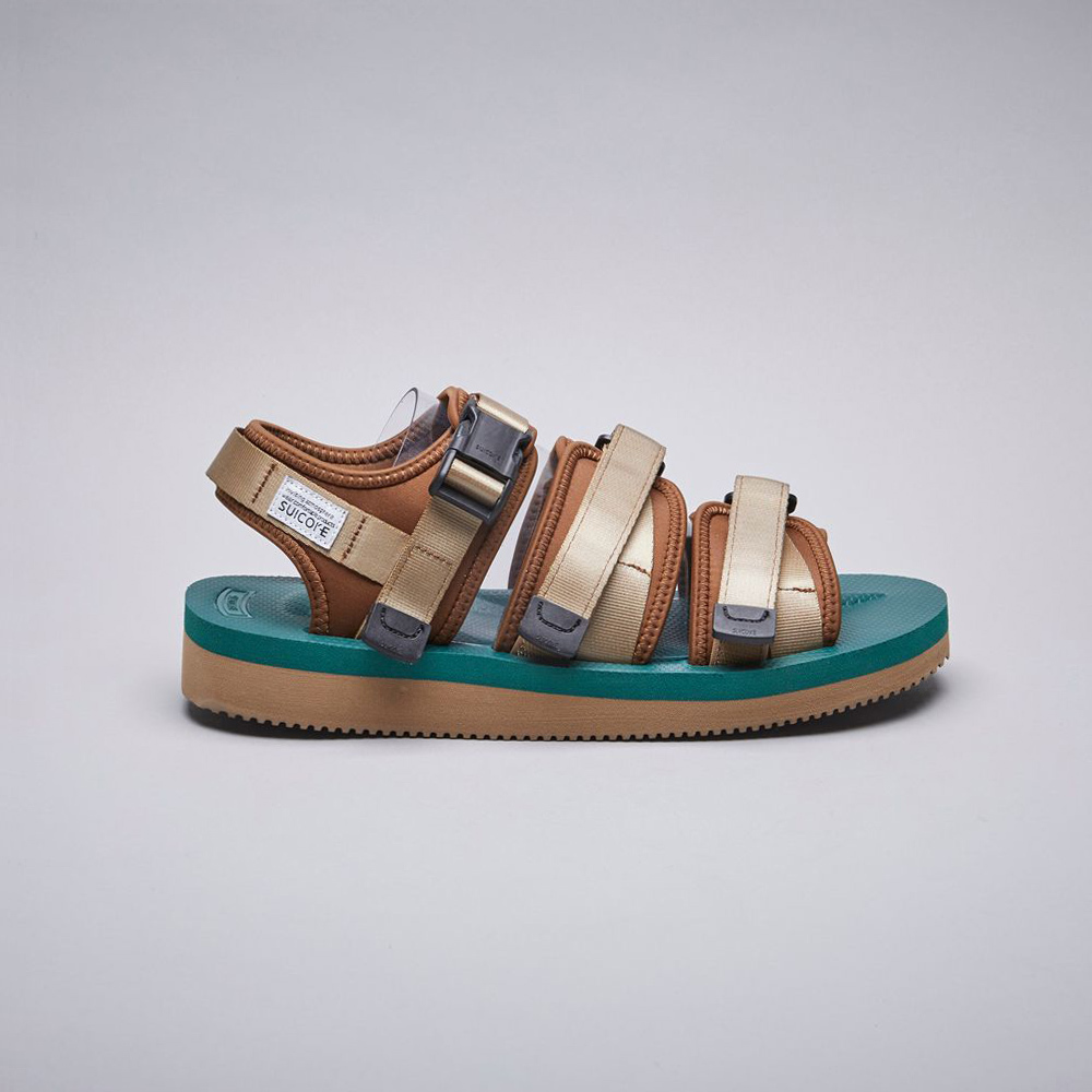 [出清商品售出無退換] SUICOKE GGA-V OG-052V 卡其綠 涼鞋 尼龍 魔鬼氈 塑膠扣 黃金大底【SK21052VKG】
