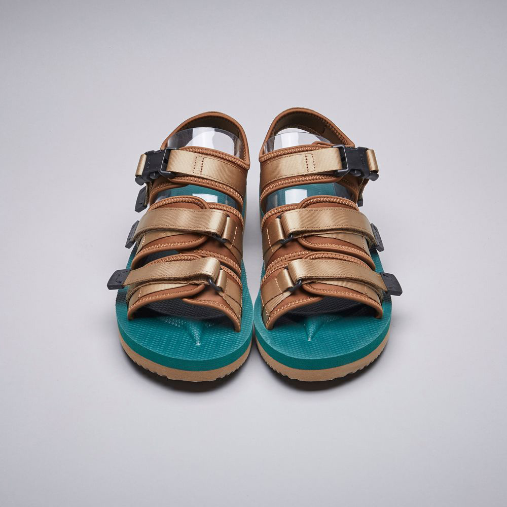 [出清商品售出無退換] SUICOKE GGA-V OG-052V 卡其綠 涼鞋 尼龍 魔鬼氈 塑膠扣 黃金大底【SK21052VKG】