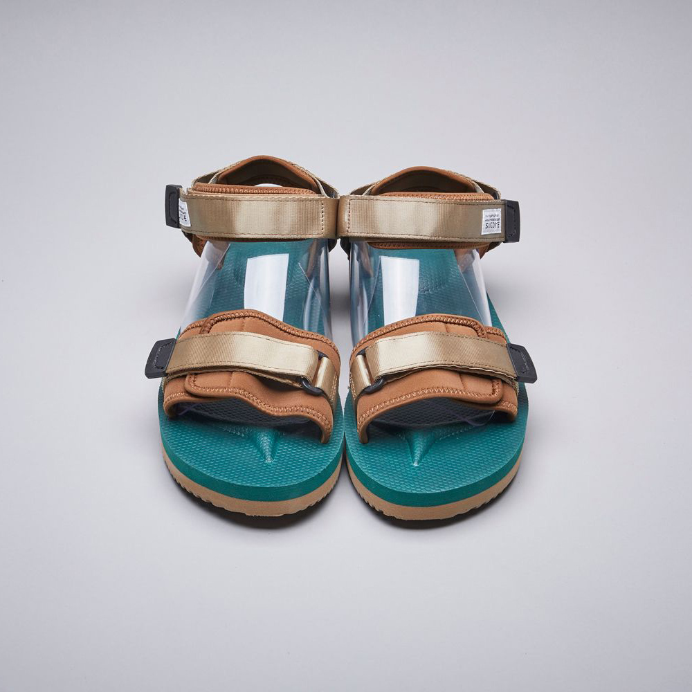 [出清商品售出無退換] SUICOKE CEL-V OG-064V 卡其綠 兩線 涼鞋 耐磨 魔鬼氈 黃金大底【SK21064VKG】