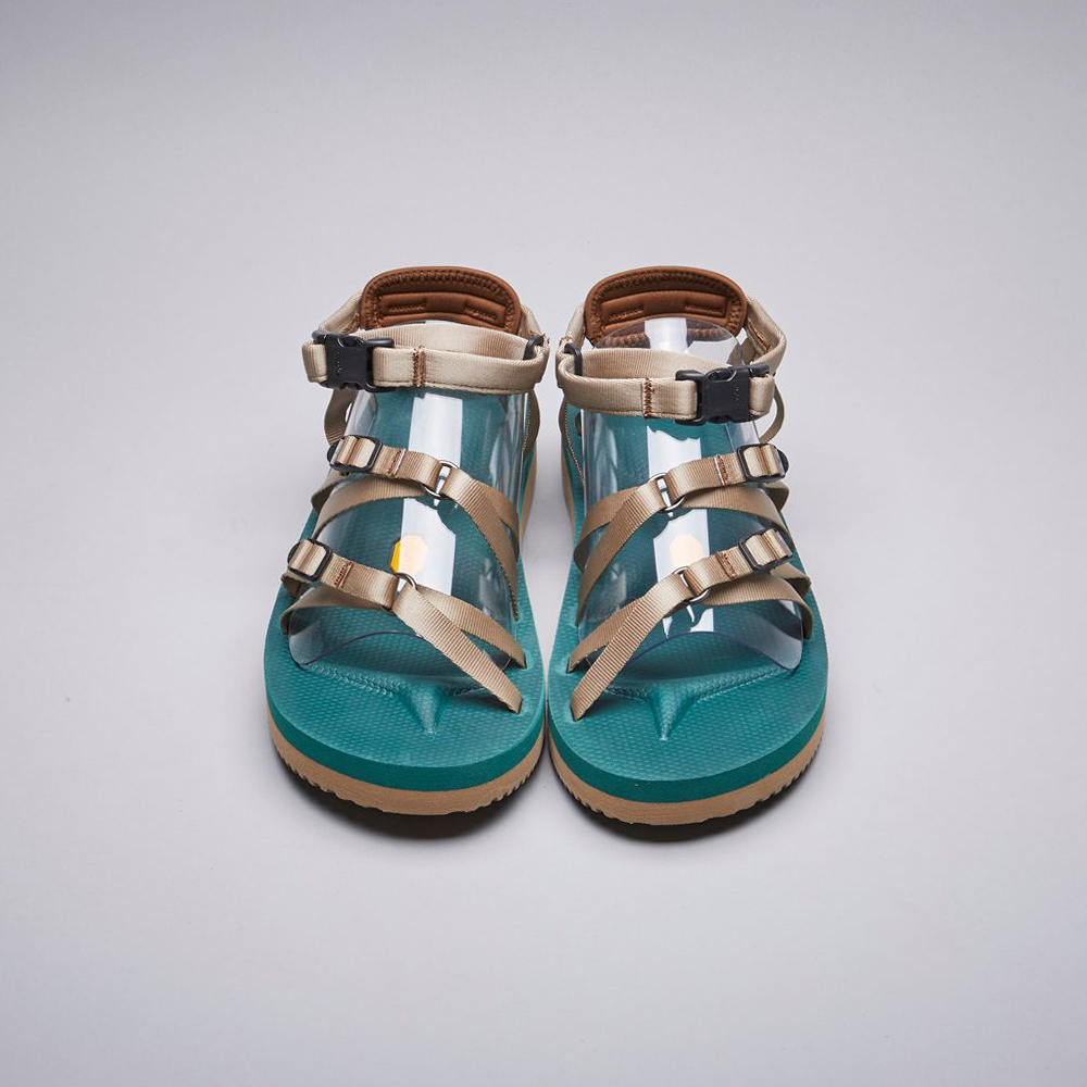 [出清商品售出無退換] SUICOKE TOSSHI-V OG-050V 卡其綠 緞帶 羅馬鞋 涼鞋 耐磨 黃金大底【SK21050VKG】