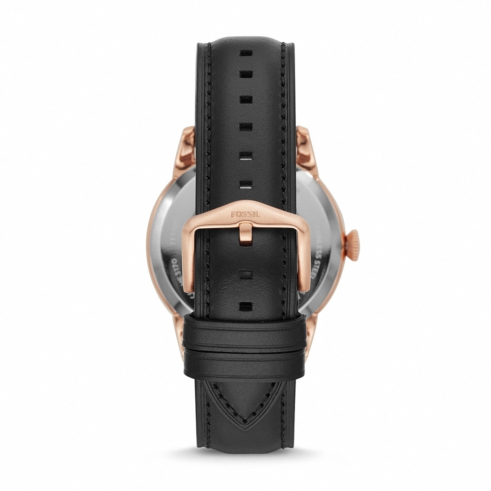 萬年鐘錶 - Fossil  品味質感機械皮革男錶  ME3170   錶徑44MM