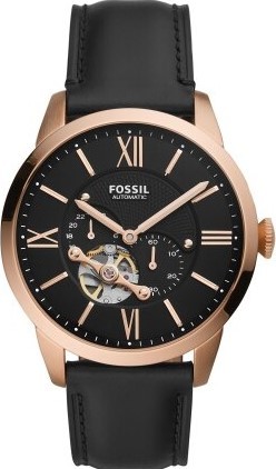 萬年鐘錶 - Fossil  品味質感機械皮革男錶  ME3170   錶徑44MM