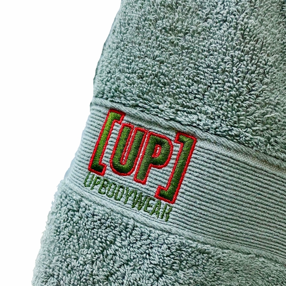 100% 純綿運動毛巾 - 淺灰綠