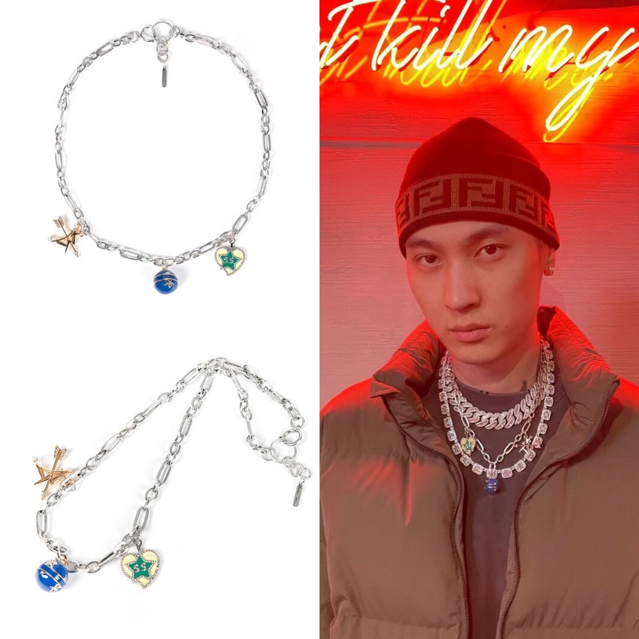 MAISON EMERALD 經典款 星球 愛心 弓箭 項鍊