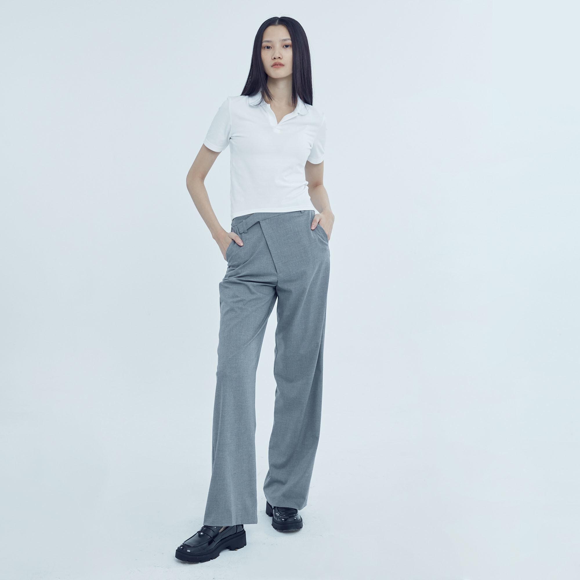 Pola 短版開襟polo衫 - XS