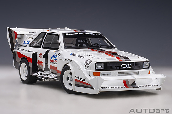 1/18 AUTOART AUDI QUATTRO S1 PIKES PEAK WINNER 1987 W.ROEHRL #1 (88700)