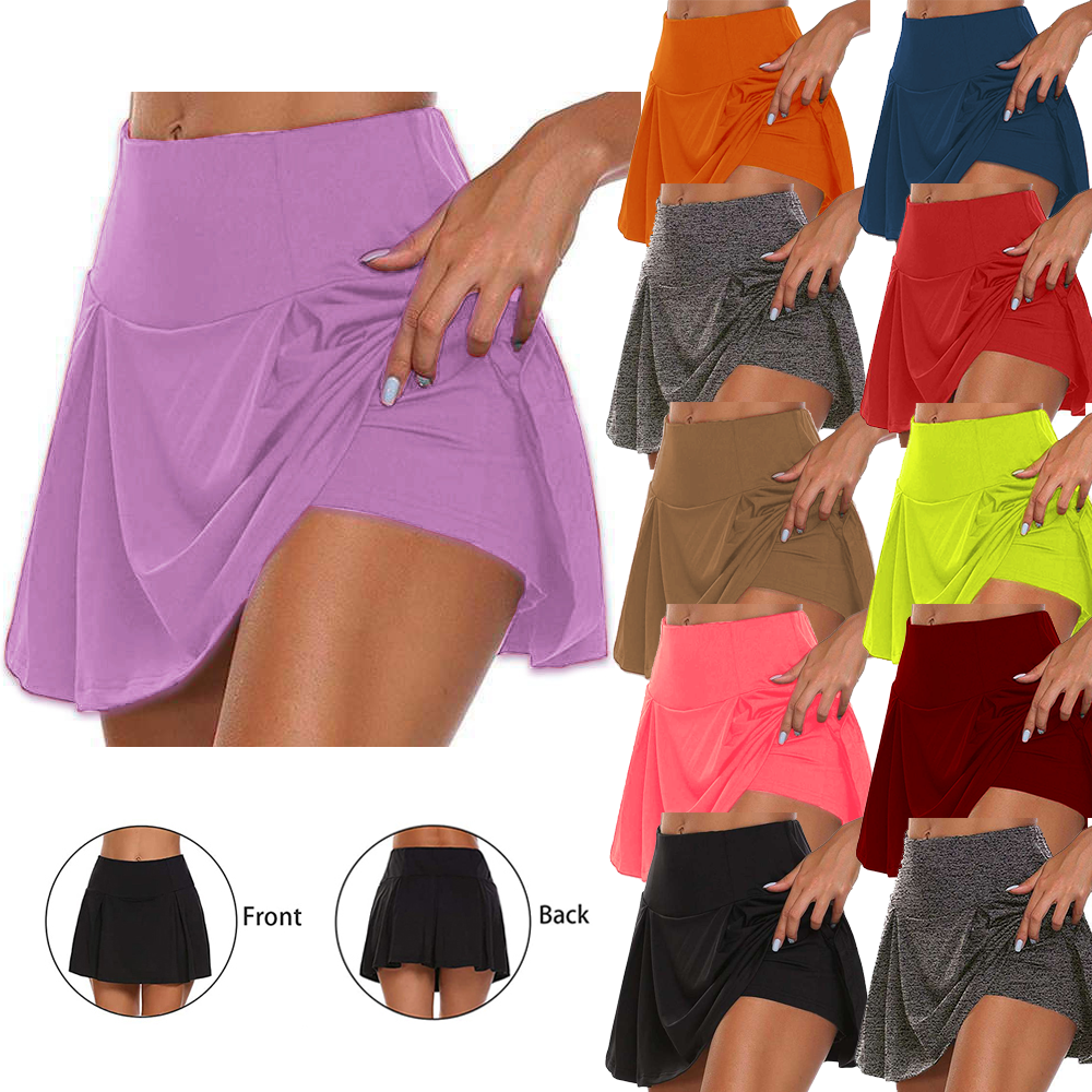 Women's Athletic Skort 2 in 1 Liner Fitness Gym Workout