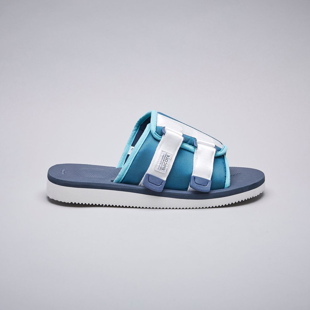 [出清商品售出無退換]  SUICOKE KAW-CAB OG-081CAB 藍色 側扣 魔鬼氈 拖鞋 抗菌內裡【SK21081CABBN】