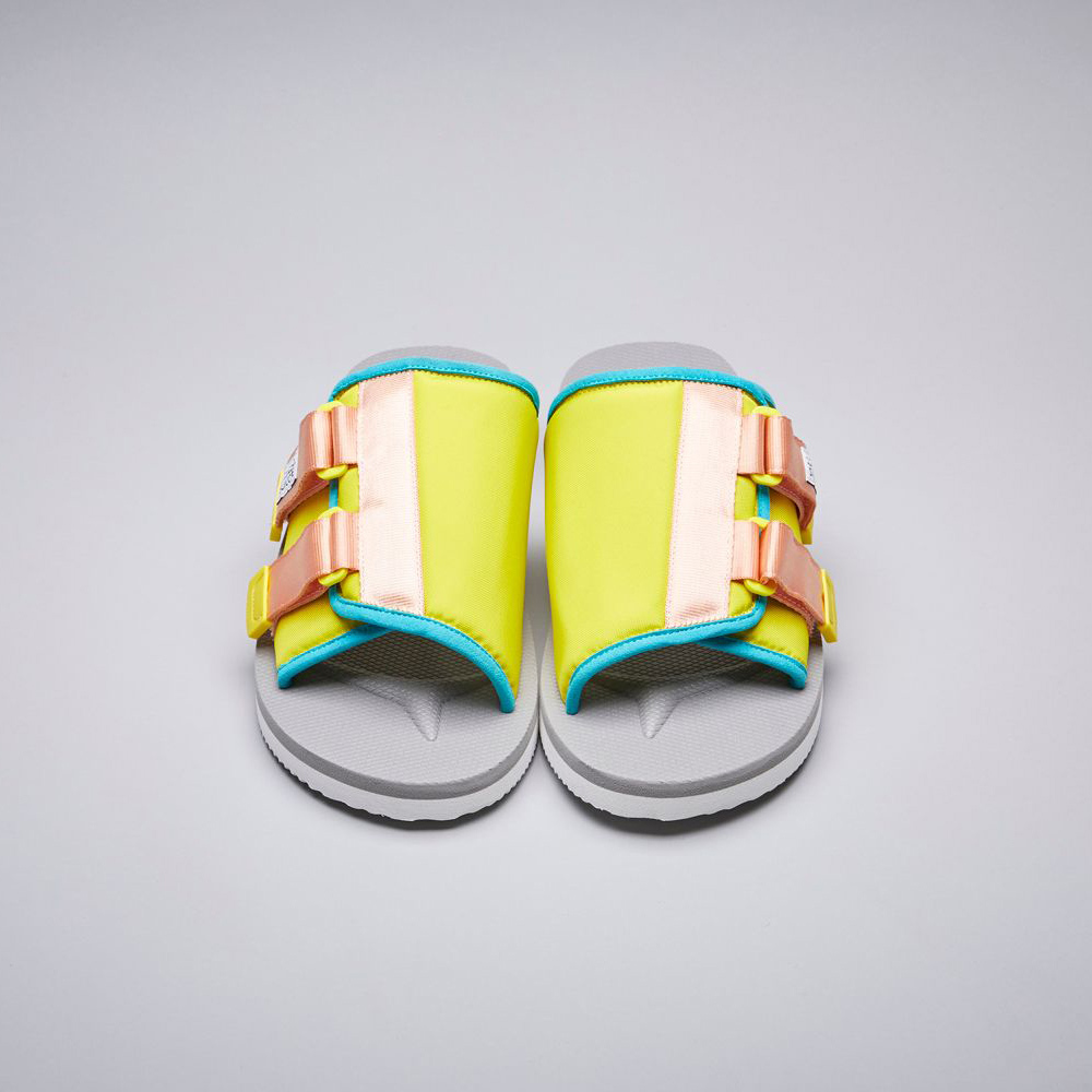 [出清商品售出無退換] SUICOKE KAW-CAB OG-081CAB 黃灰 側扣 魔鬼氈 拖鞋 抗菌內裡【SK21081CABYG】