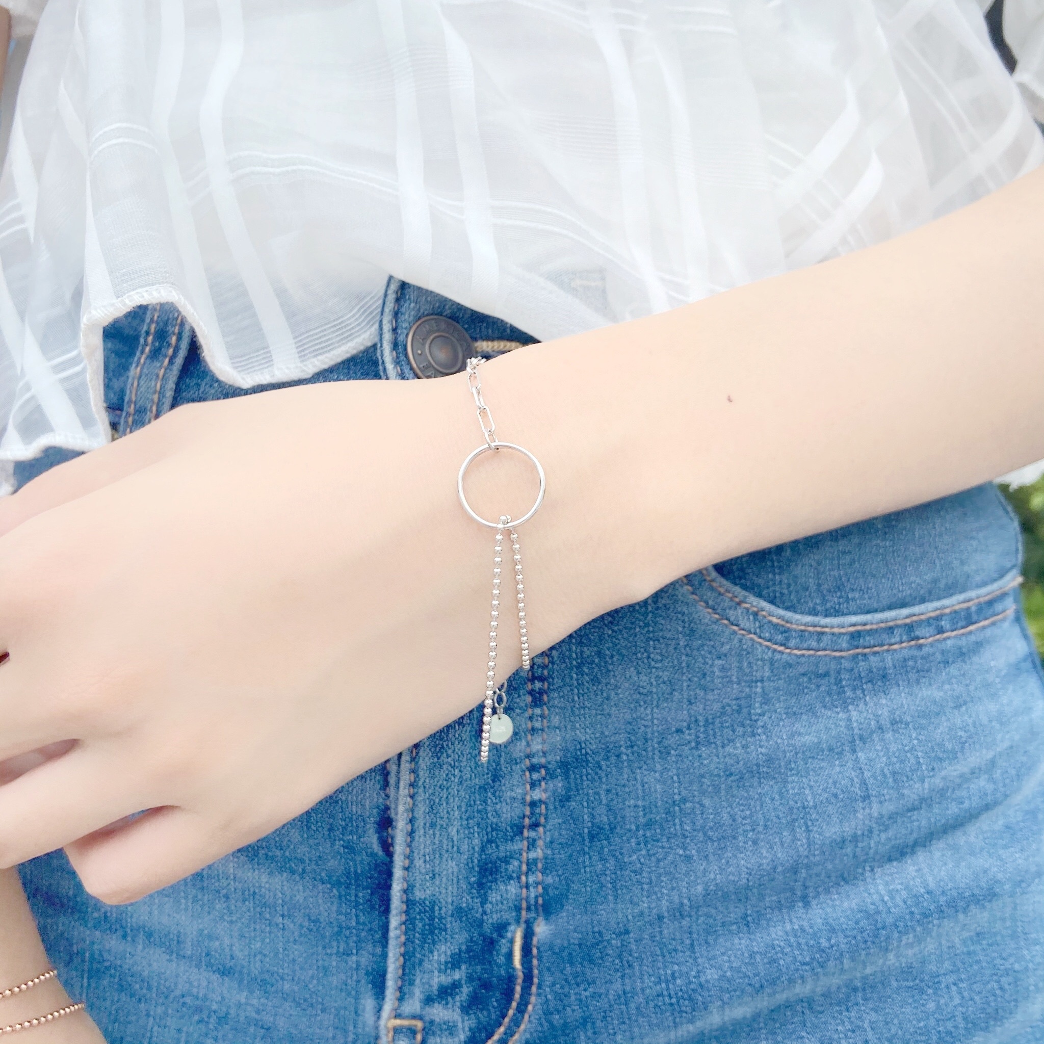 | 925 Silver・Rose Gold | Drawing A Circle Bracelet （Silver / Rose Gold） | BR0213 |