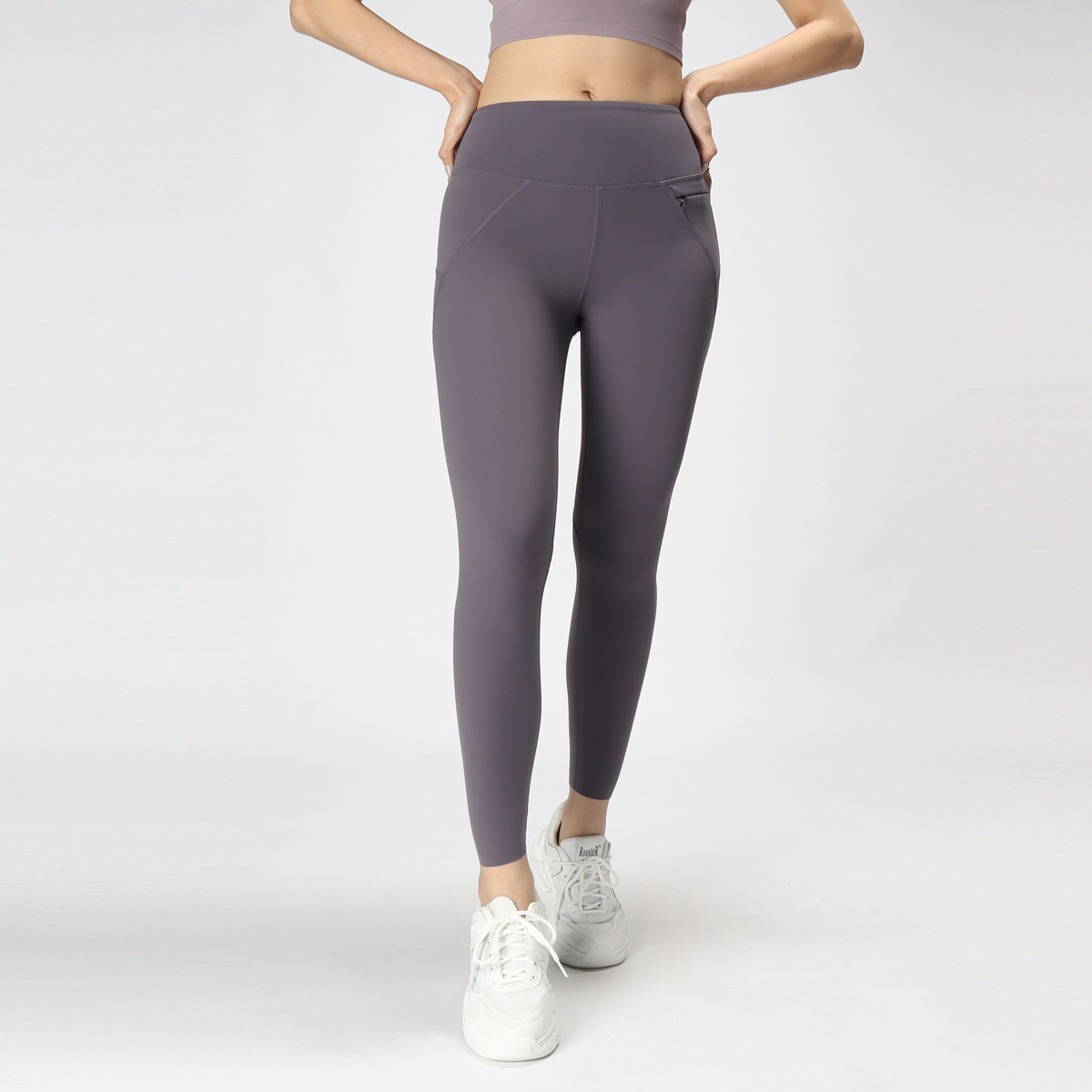 中高腰翹臀小口袋九分瑜珈/運動/緊身機能褲*