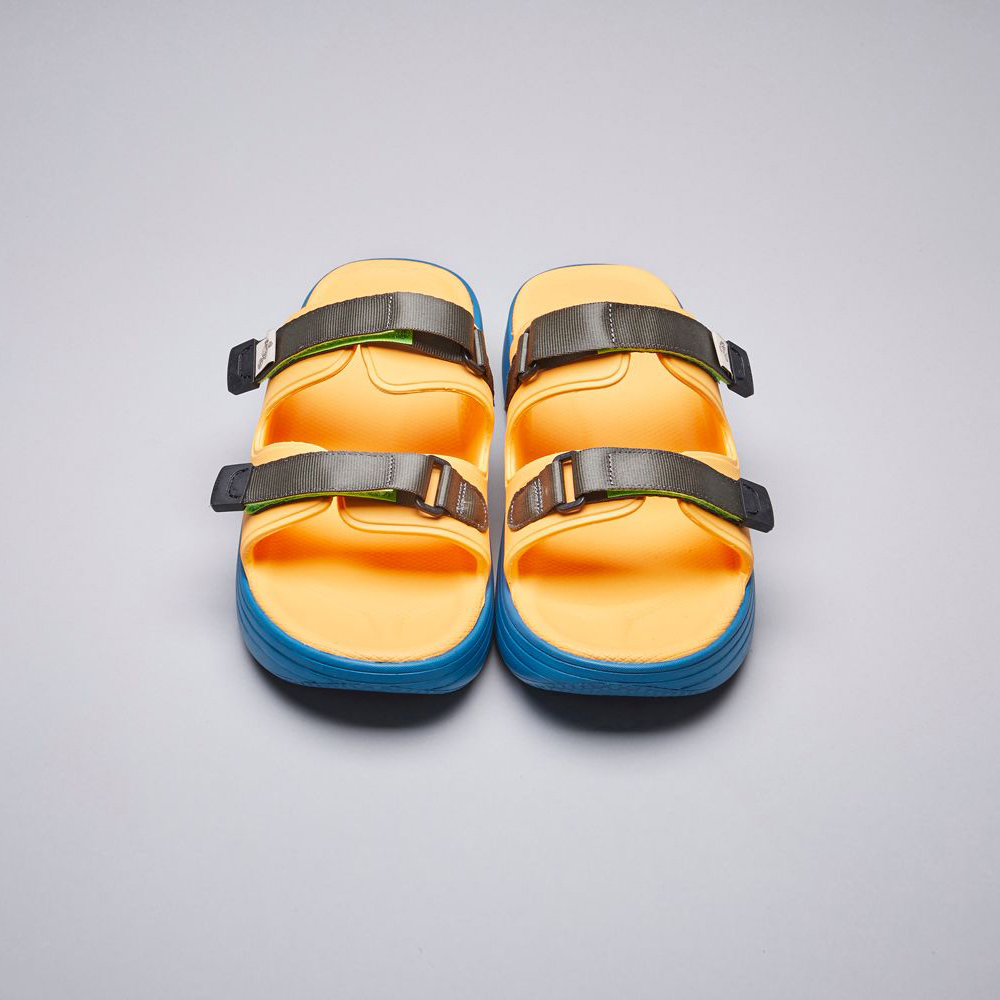 [出清商品售出無退換] SUICOKE ZONA OG-INJ-02 橘藍 防水拖鞋 魔鬼氈 厚底 日系【SK21INJ02ORB】