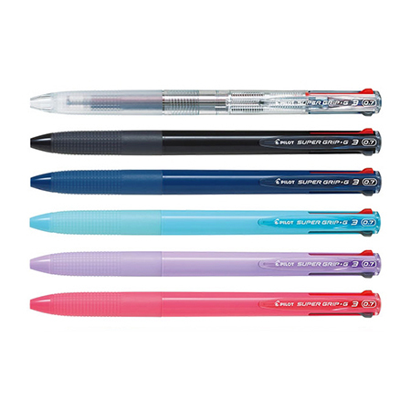 Pilot 百樂牌 3色按制原子筆 BPKGG-30F Super Grip G3 0.7mm
