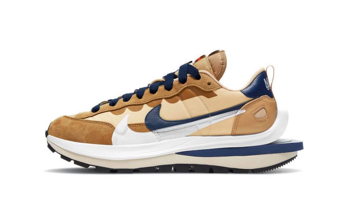 Sacai x Nike Vaporwaffle Sesame 卡其 深藍 DD1875-200