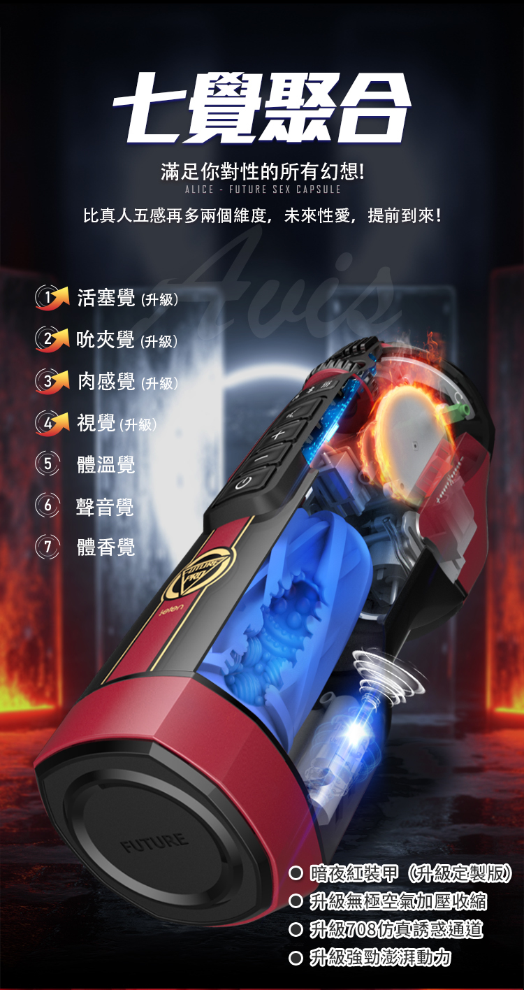 LETEN 708 PRO未來艙 暗夜迷航訂製款 全自動伸縮抽插機