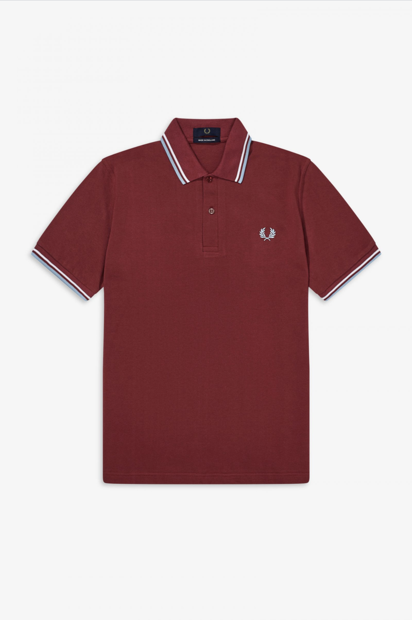 Fred Perry M12 英國製經典polo衫(栗紅/白/冰藍)