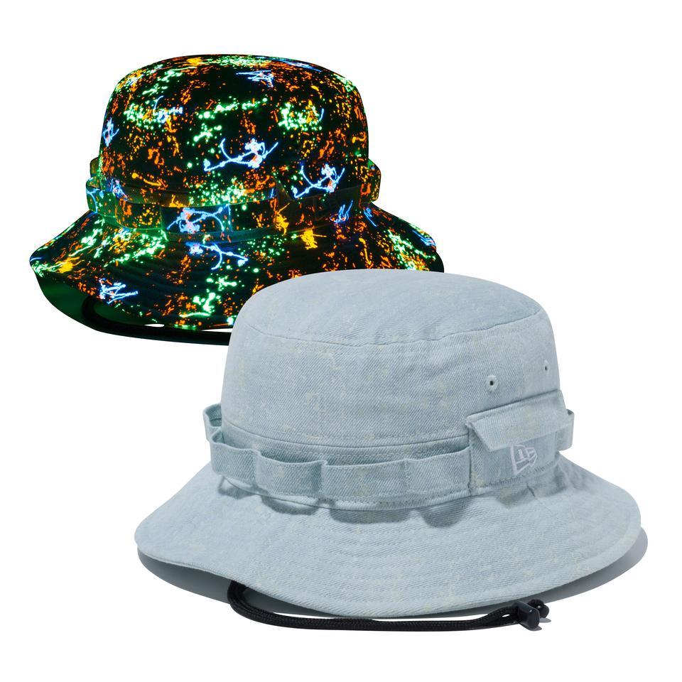 New Era Splash Paint Glow In The Dark Bucket Hat Wash
