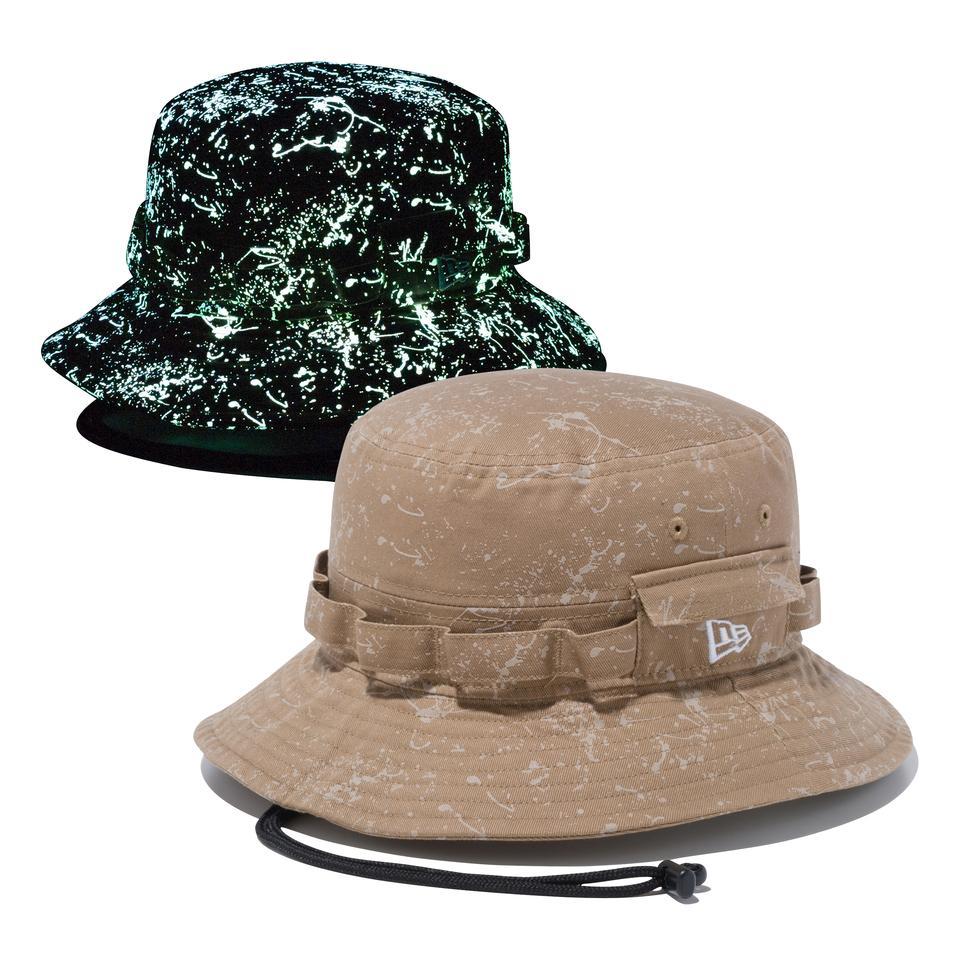 New Era Splash Paint Glow In The Dark Bucket Hat Khak