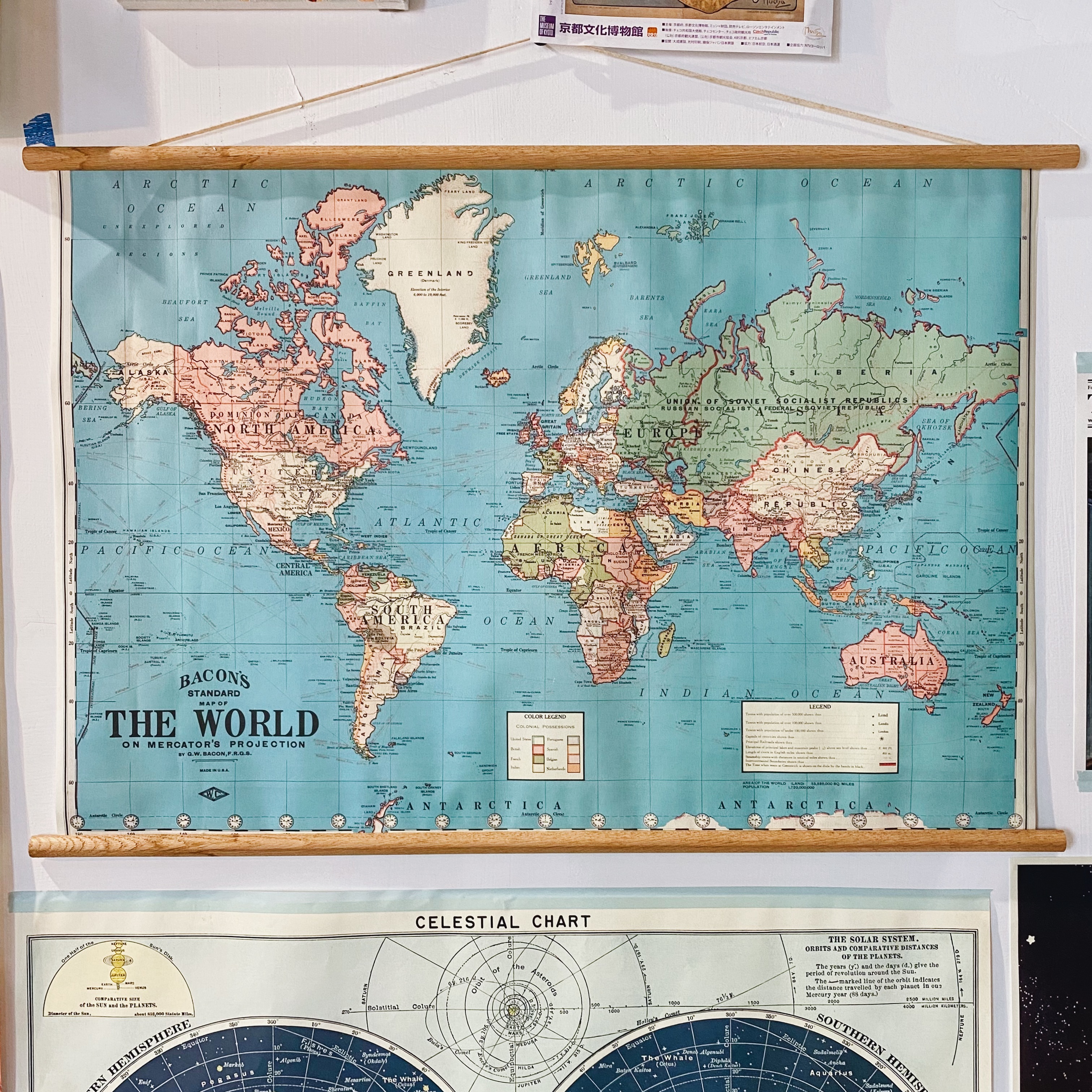 世界地圖 包裝紙/海報 ｜美國 Cavallini & Co.