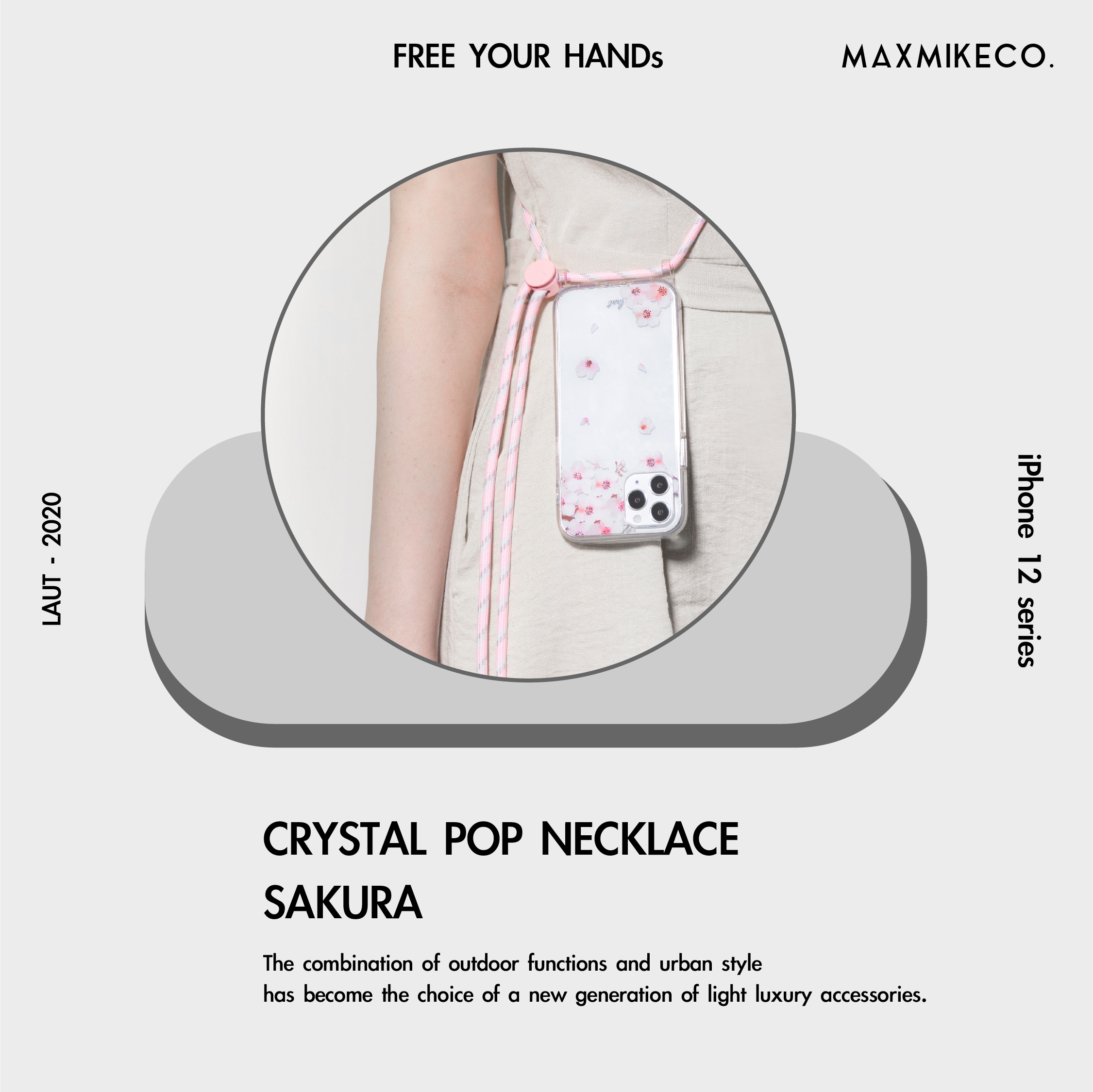 Laut - Crystal Pop Case for Apple iPhone 12 Pro / 12 - Sakura