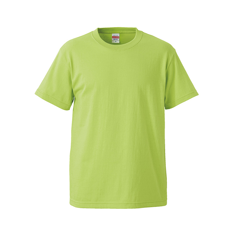 United Athle UA 5001-01 頂級柔棉5.6oz. 成人短T 黃綠 3500101-036 [EW]