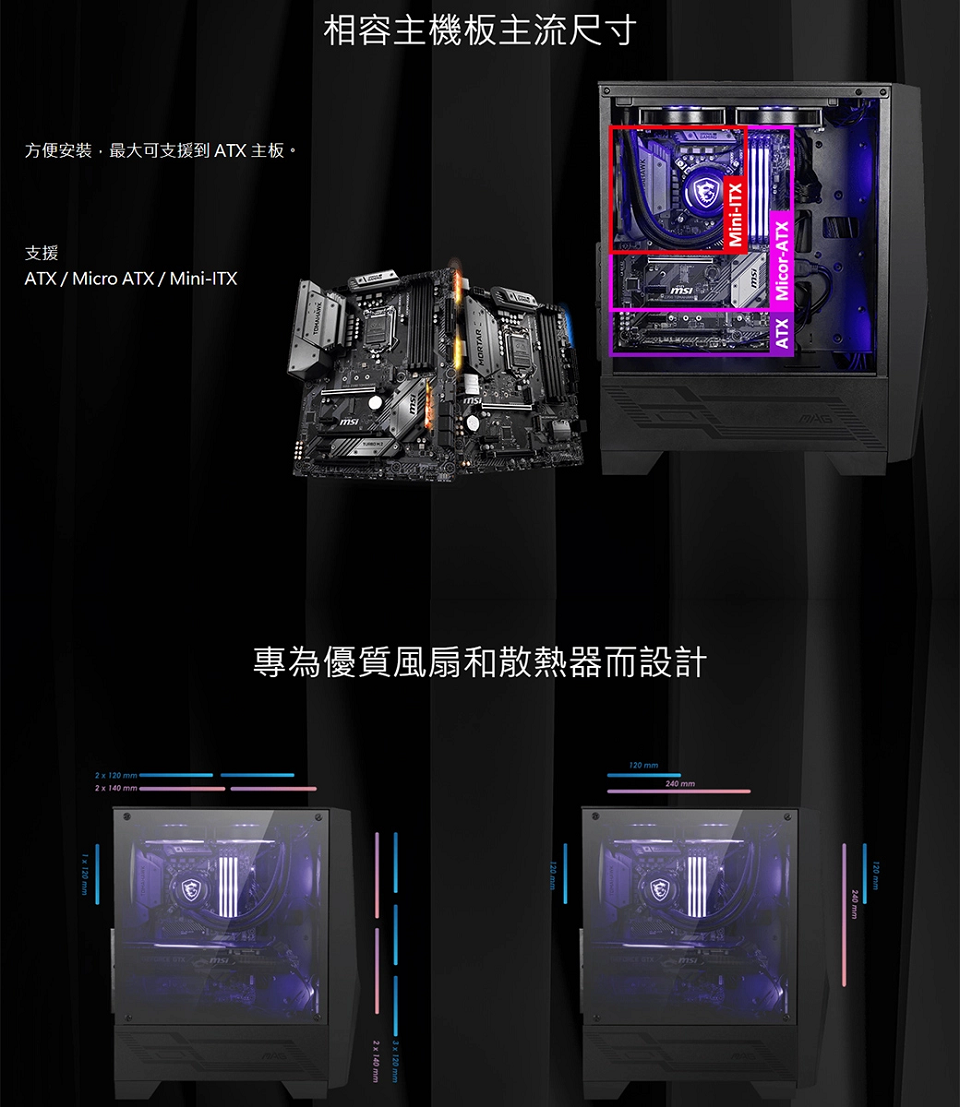 米特3C數位–MSI微星 MAG FORGE 100M 電腦機殼