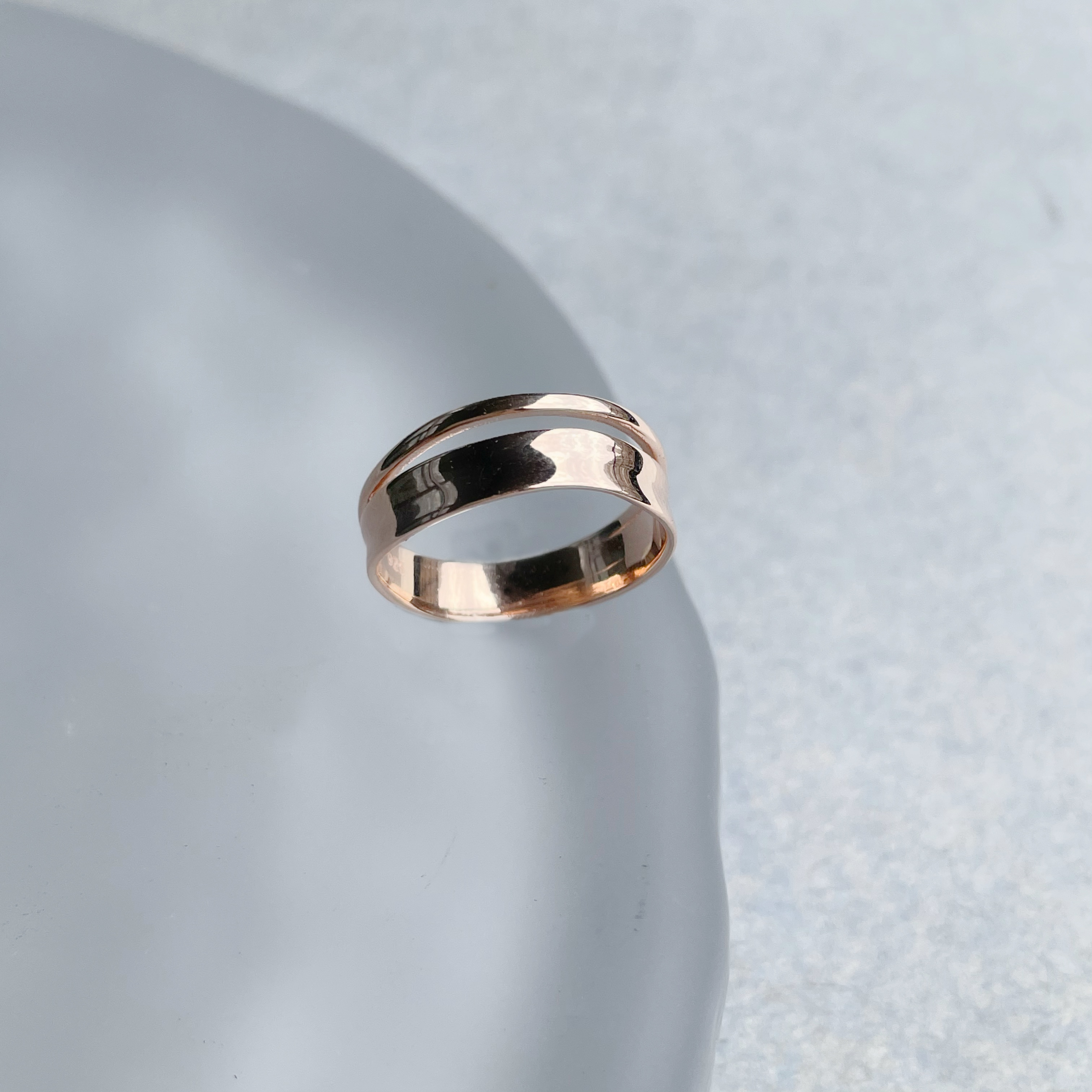 曲線雙層感寬戒