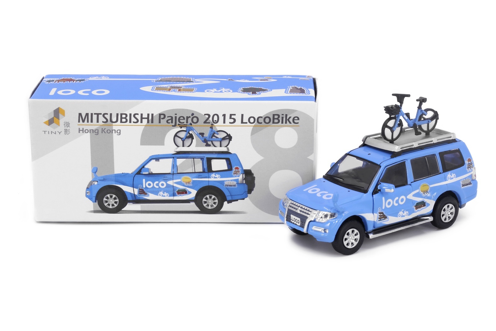 Tiny 微影 城市 128 合金車仔 - 三菱 Pajero Loco Bike