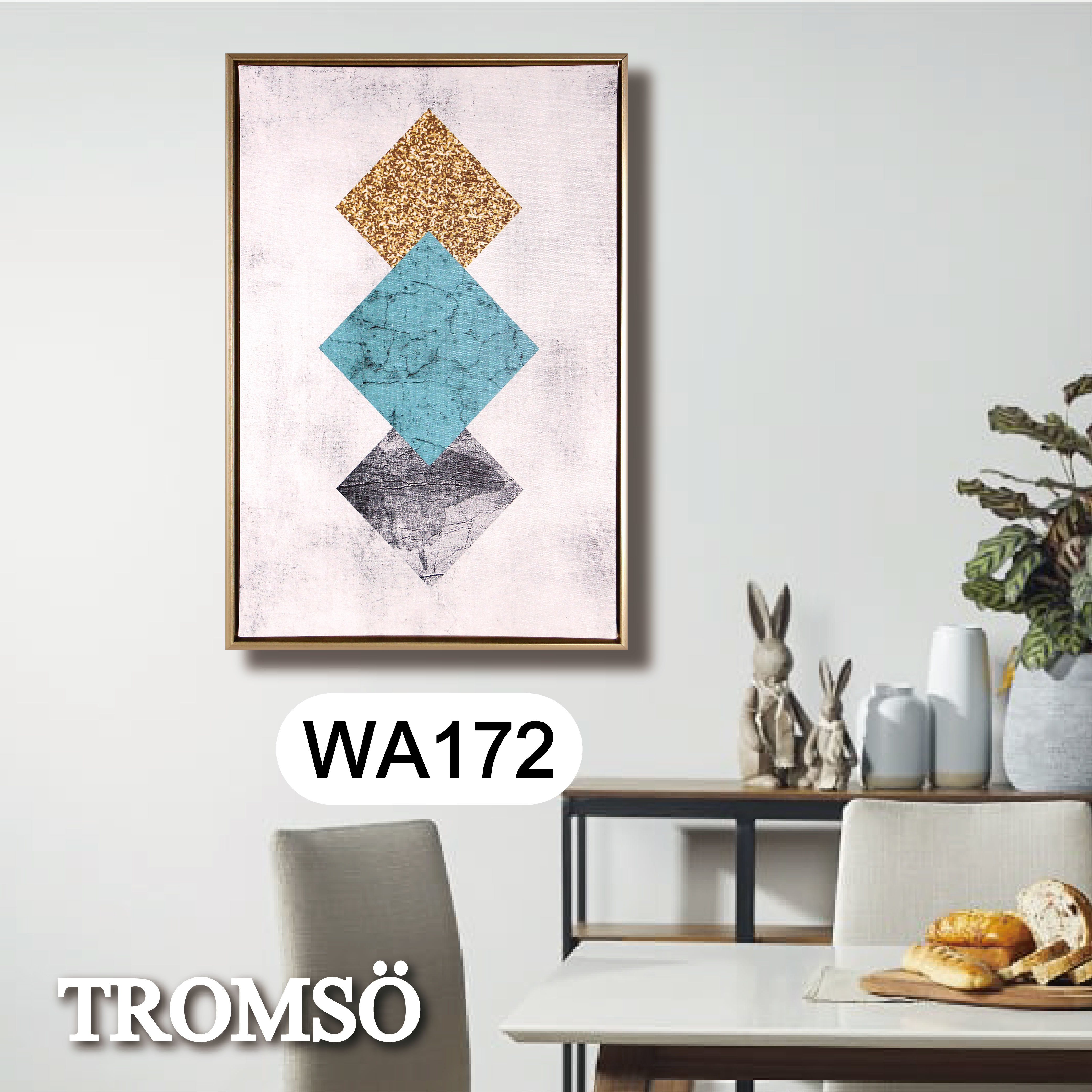 69折 - 北歐時代風尚有框畫-碧藍三菱WA172