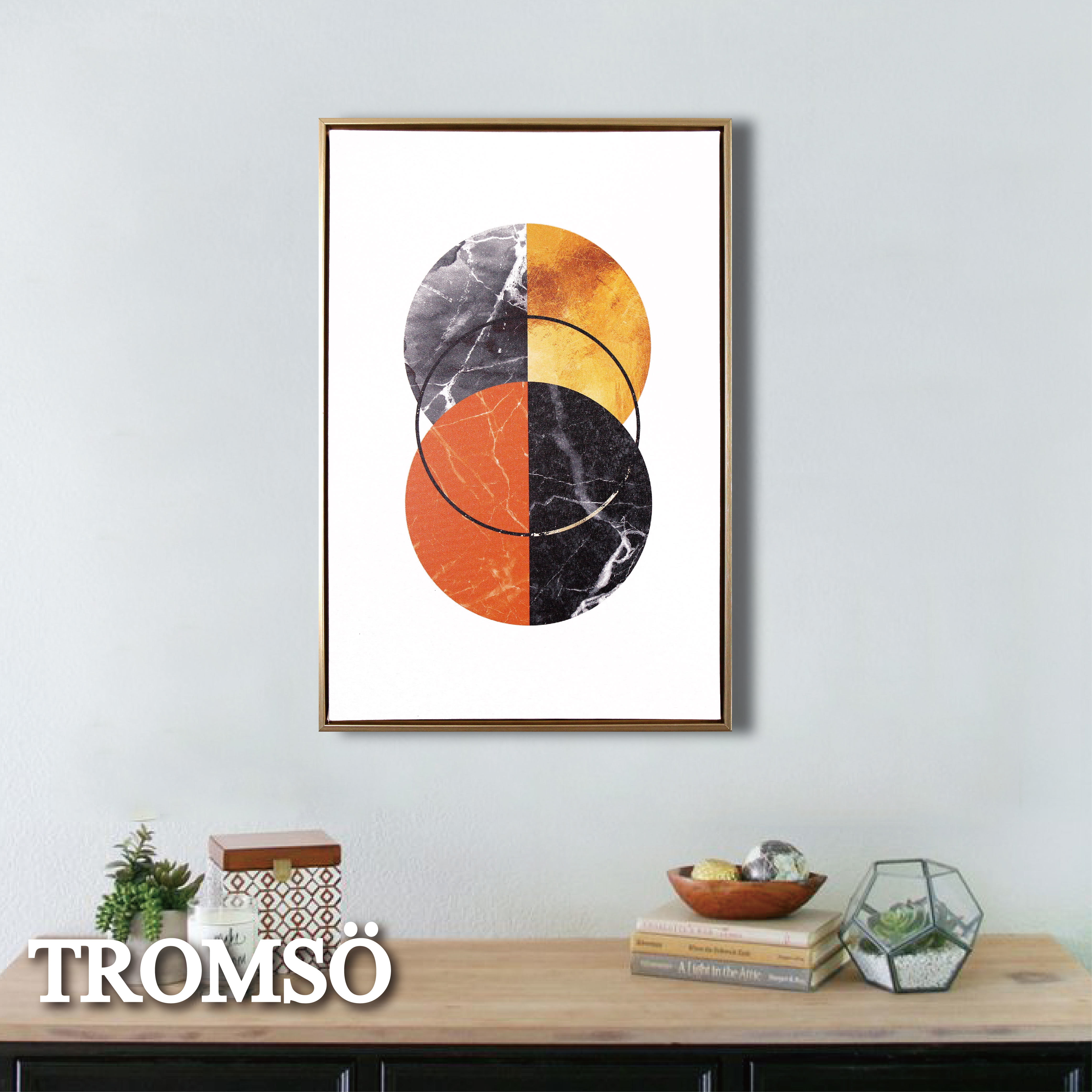 北歐時代風尚有框畫-日月晨環WA174