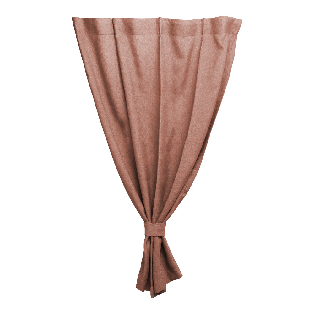 麻紋遮光窗簾 - 淺咖啡