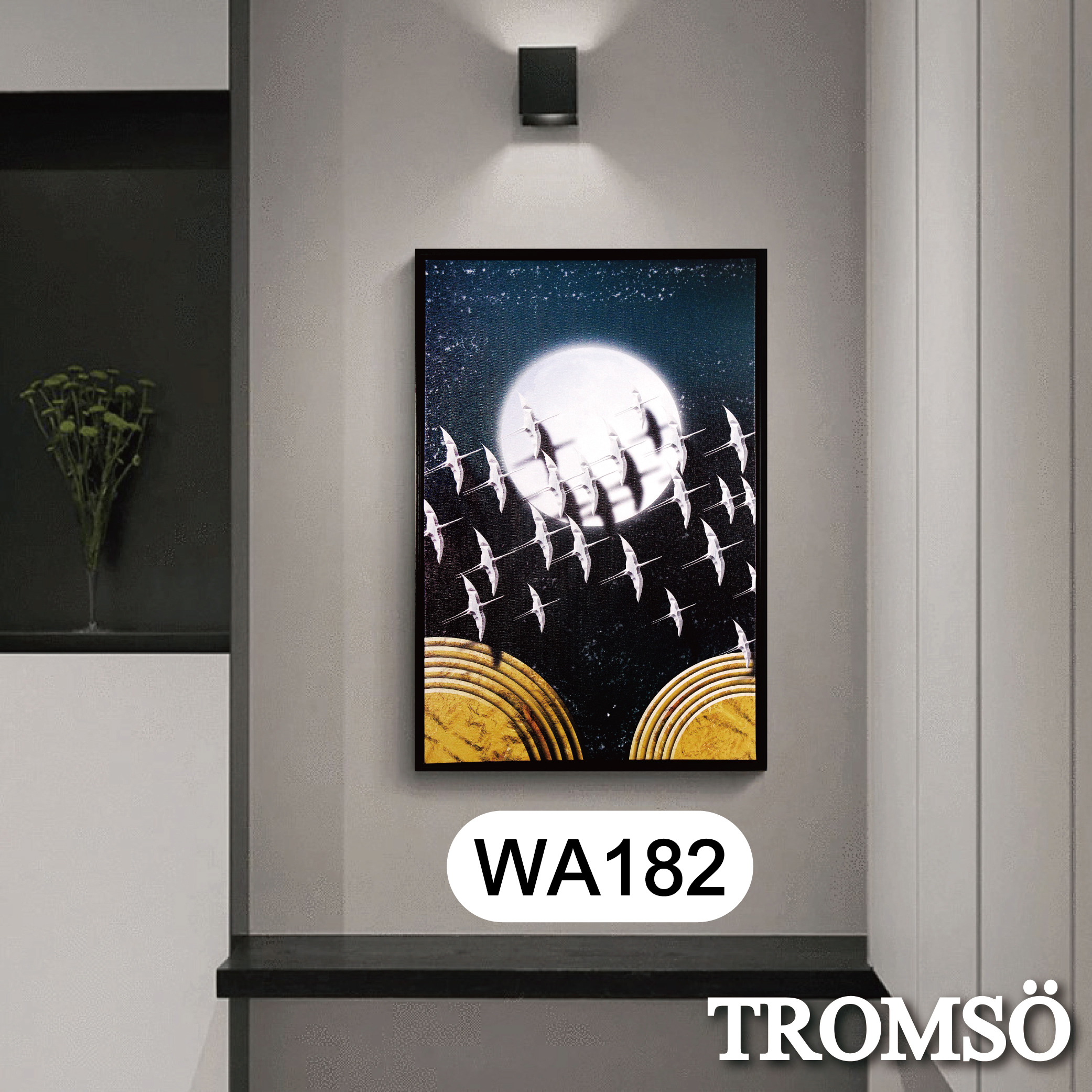 69折 - 北歐時代風尚有框畫-星辰圓月WA182