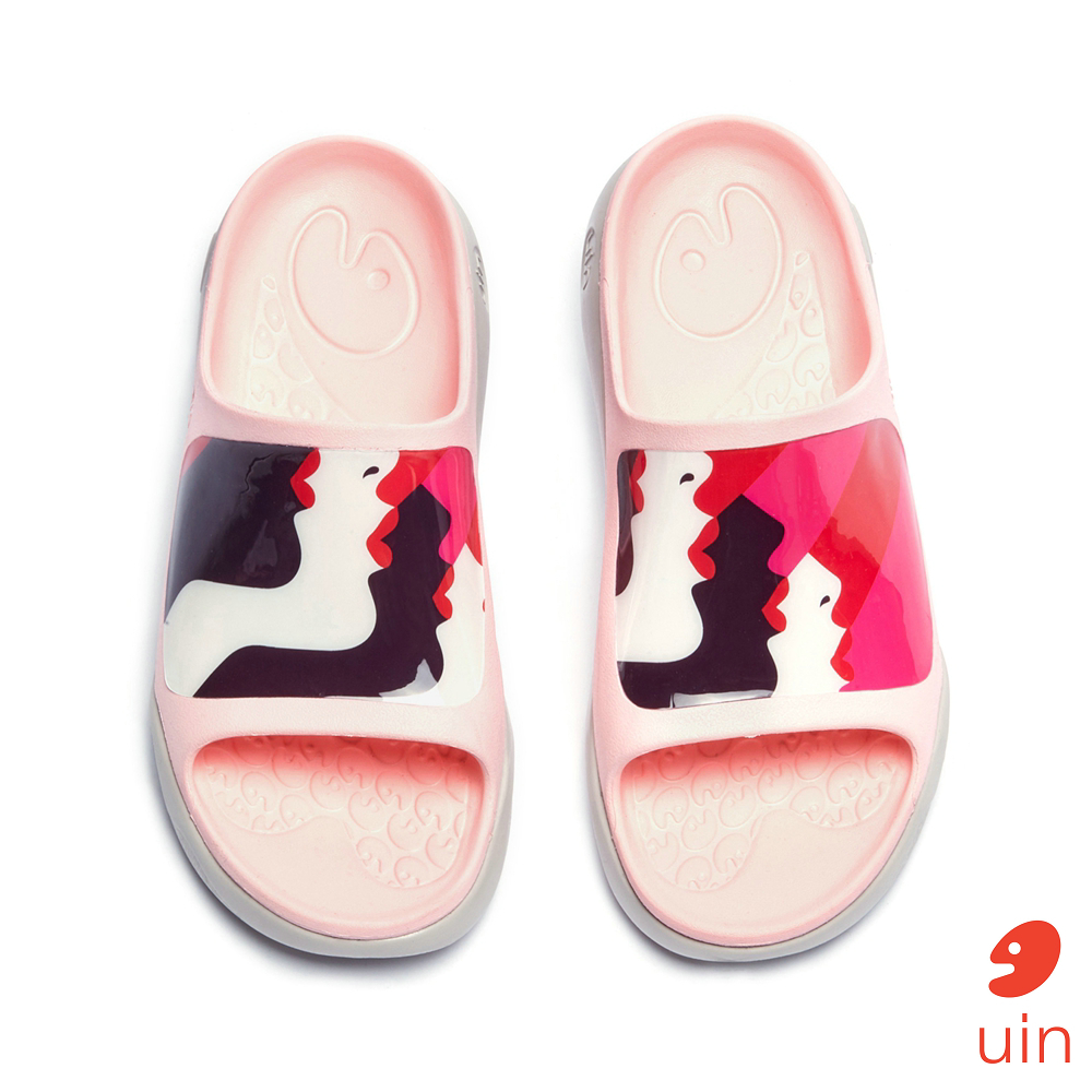 【 Uin 】西班牙原創設計 | 唇唇欲動彩繪女休閒拖鞋