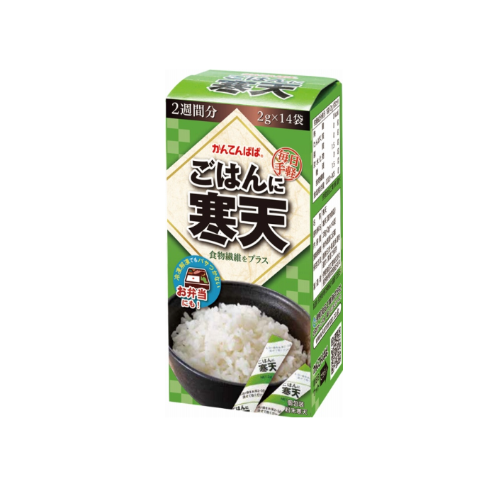 日本伊那食品高纖0卡寒天粉- 拌飯專用2g×14袋裝