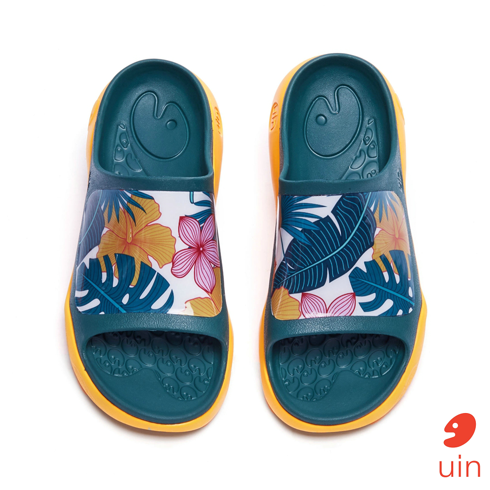 【 Uin 】西班牙原創設計 | 迷人花彩繪女休閒拖鞋