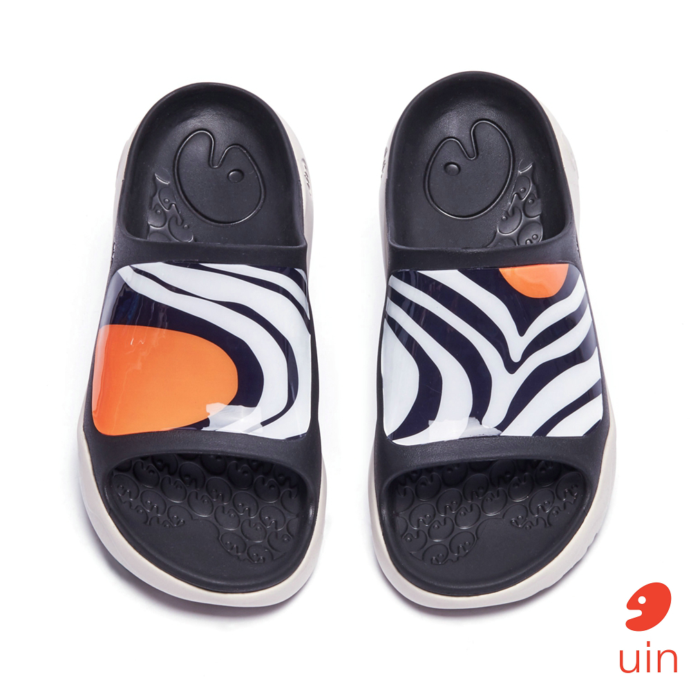 【 Uin 】西班牙原創設計 | 橙光彩繪男休閒拖鞋