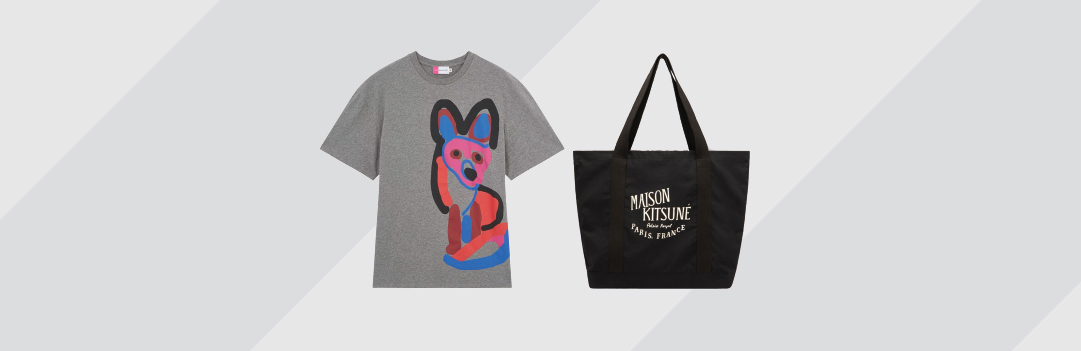 ACIDE Maison Kitsune T-shirt+Palais Royal Tote Bag