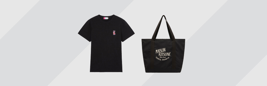 ACIDE Maison Kitsune T-shirt+Palais Royal Tote Bag