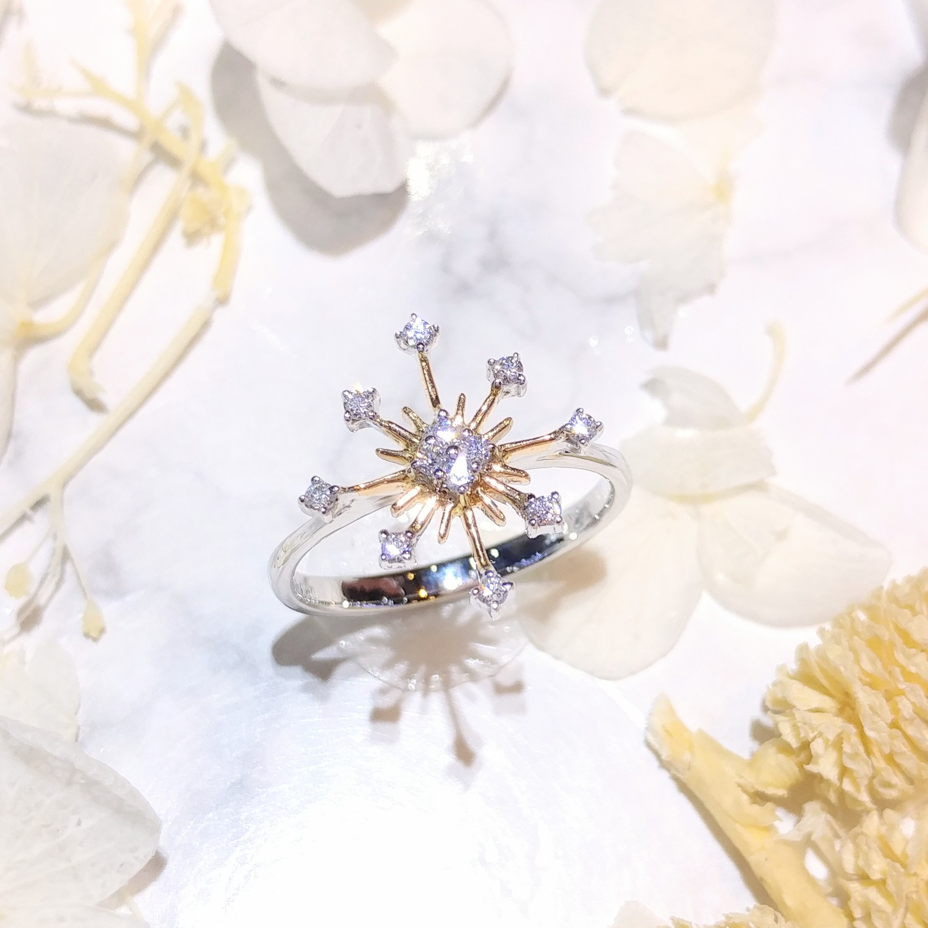 全新18K金14份鑽石戒指