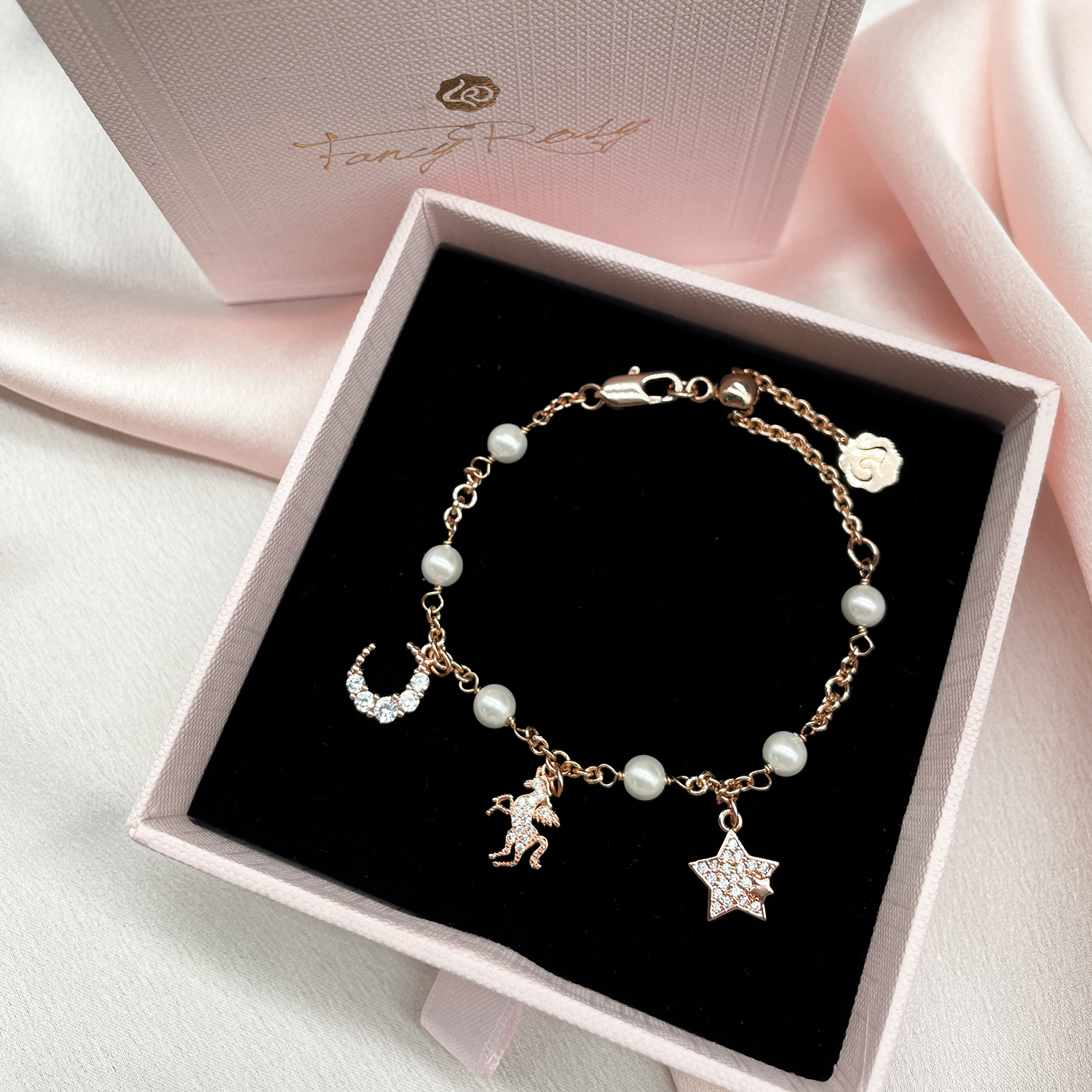 Starry Pearl Bracelet (Rose Gold)