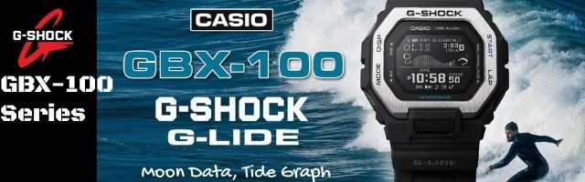 casio gshock glide men watch moon date, tide graph, metal case