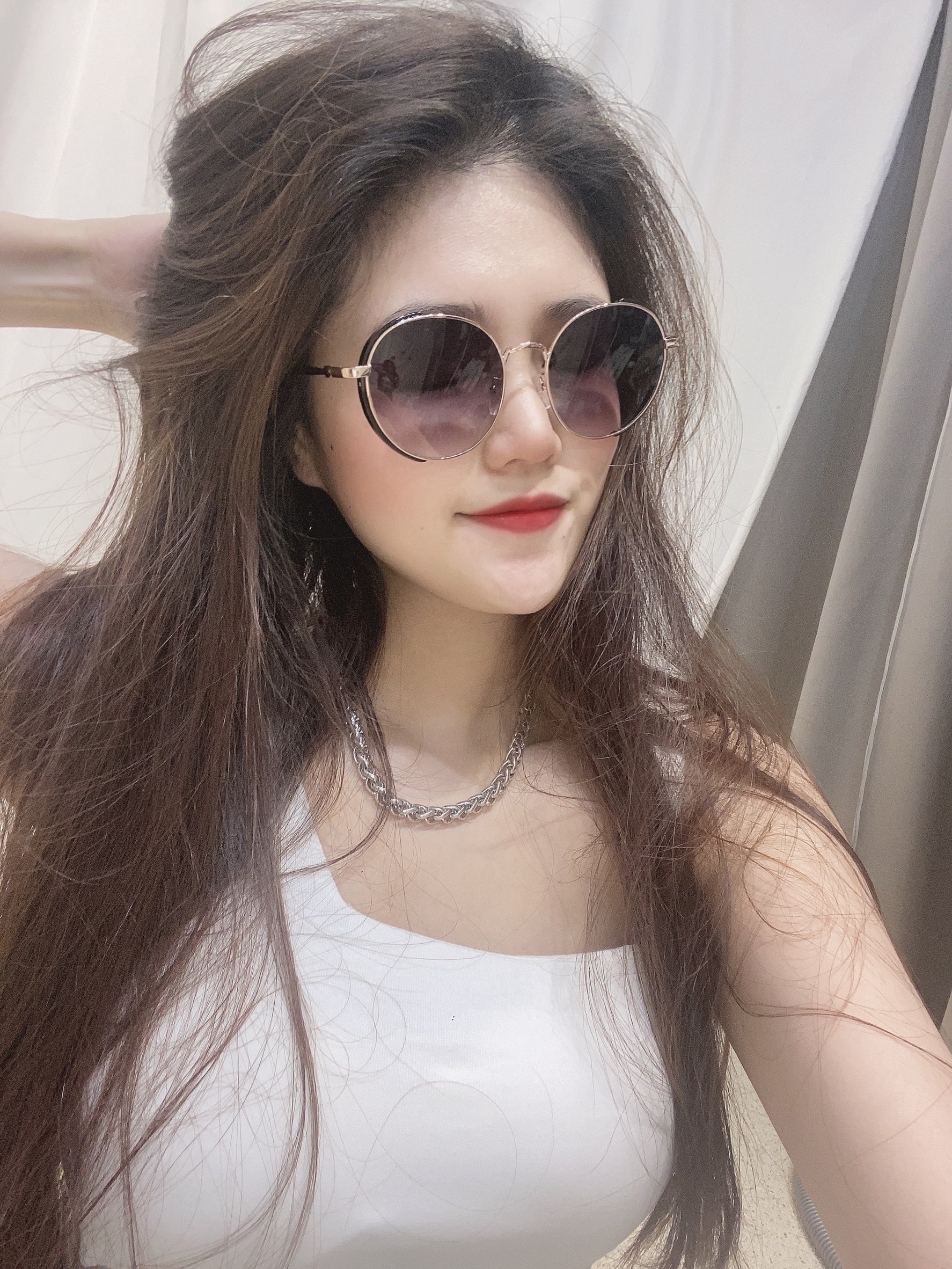 S01662631圓形半框設計墨鏡/三色