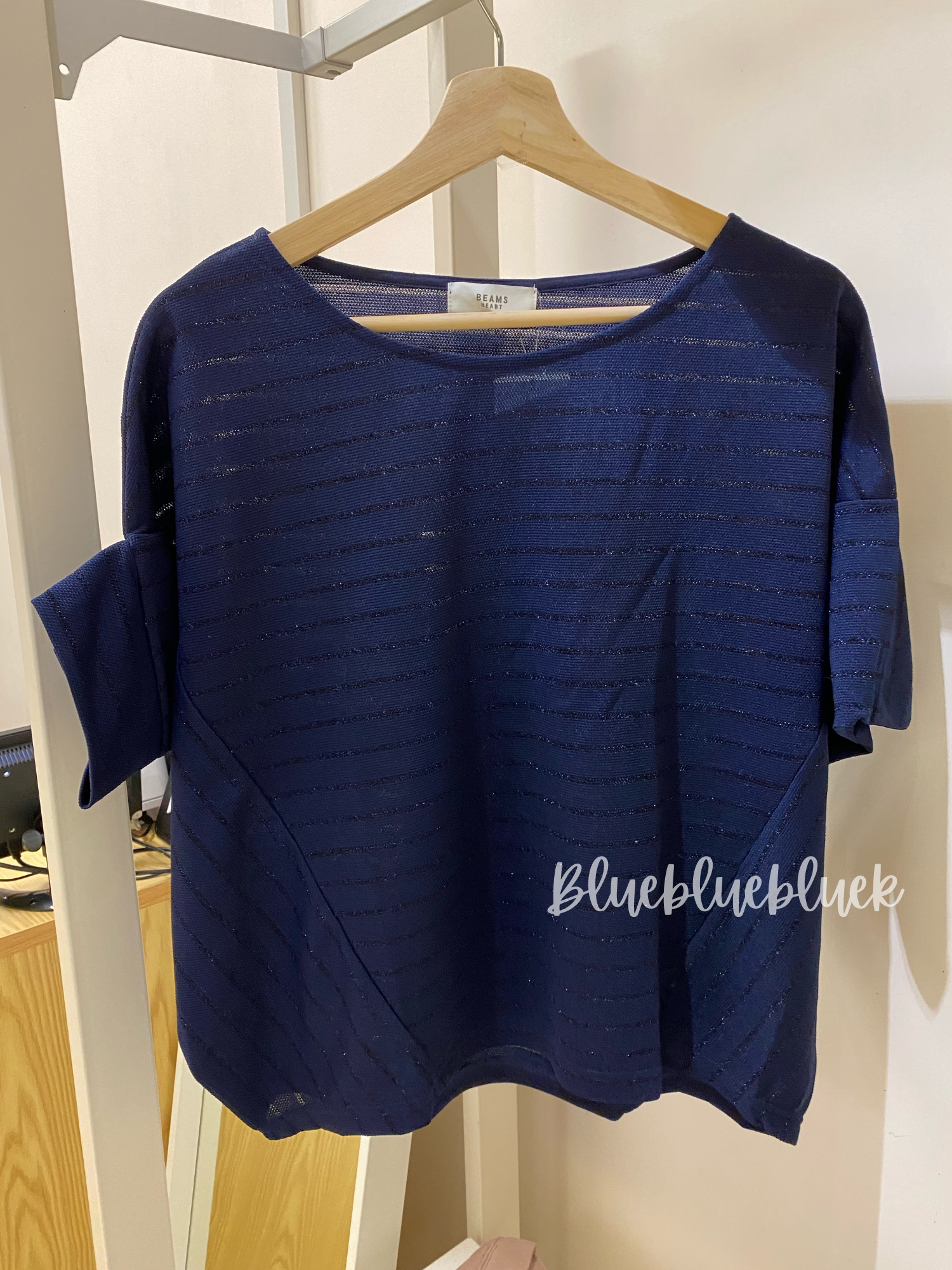 Beans Outlet 橫間上衣 Navy