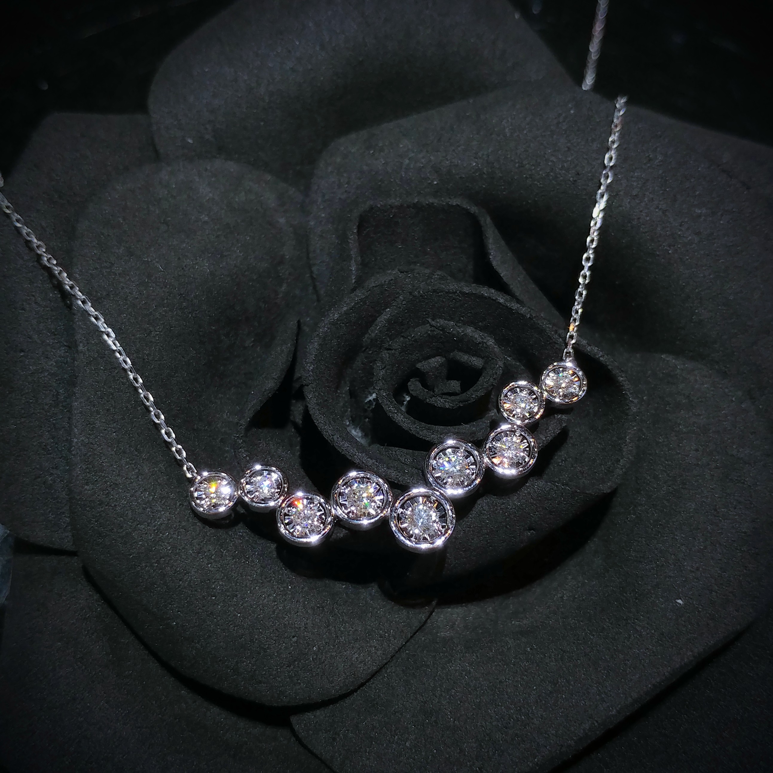 18K White Gold 0.41ct Diamond Necklace